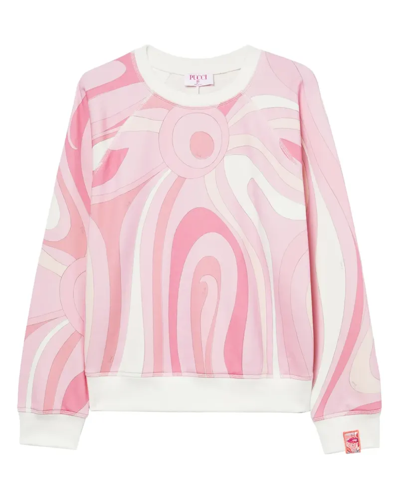 Emilio Pucci Fleece-Sweatshirt mit Marmo-Print - Rosa Rosa