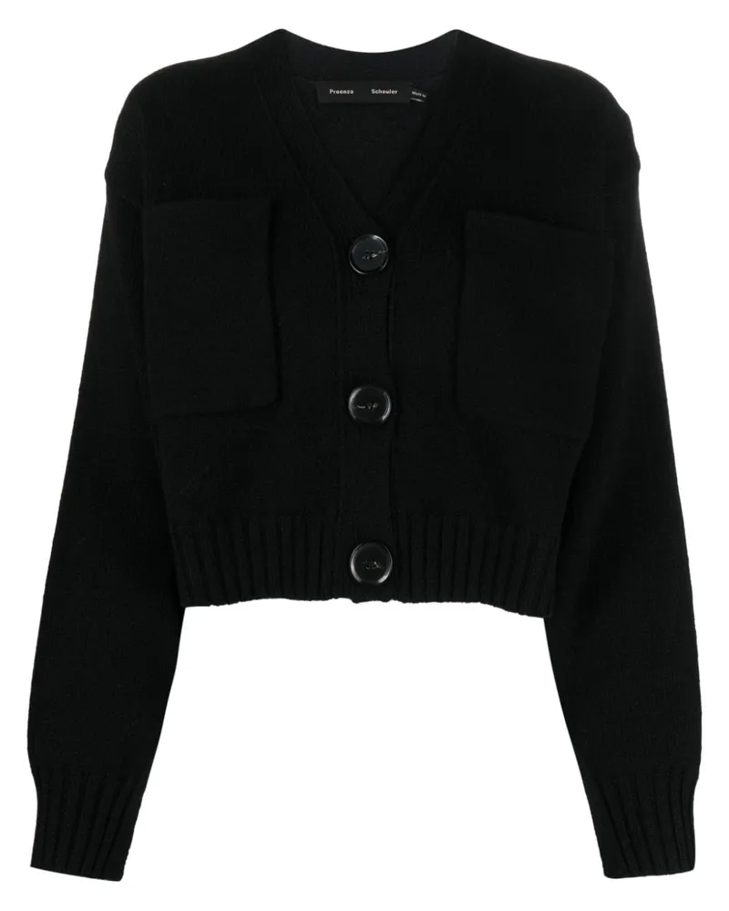 Proenza Schouler Sofia Cropped-Cardigan - Schwarz Schwarz