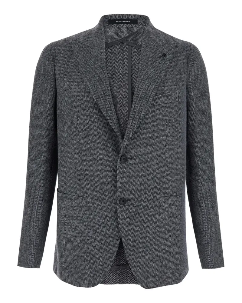 Tagliatore herringbone-pattern blazer - Grau Grau