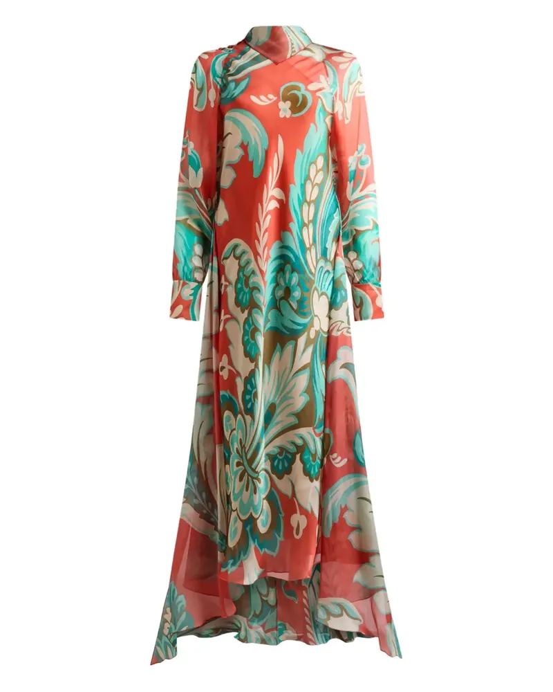 Etro Drapiertes Kleid mit Paisley-Print - Rot Rot