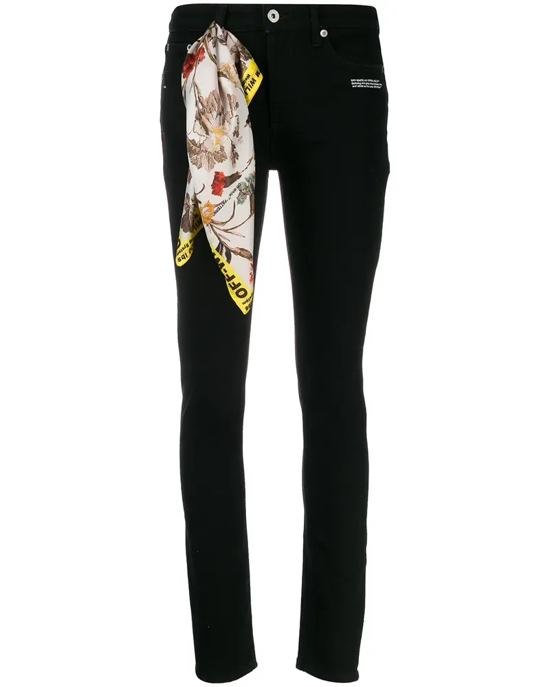 OFF-WHITE Skinny-Jeans - Schwarz Schwarz