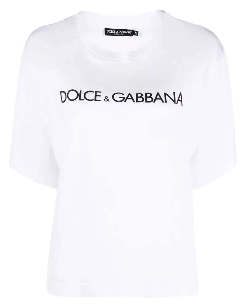 Dolce & Gabbana T-Shirt mit Logo-Print - Weiß Weiß