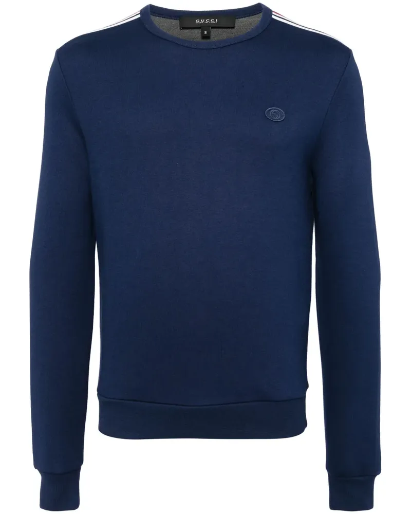 Gucci Sweatshirt mit Logo-Patch - Blau Blau