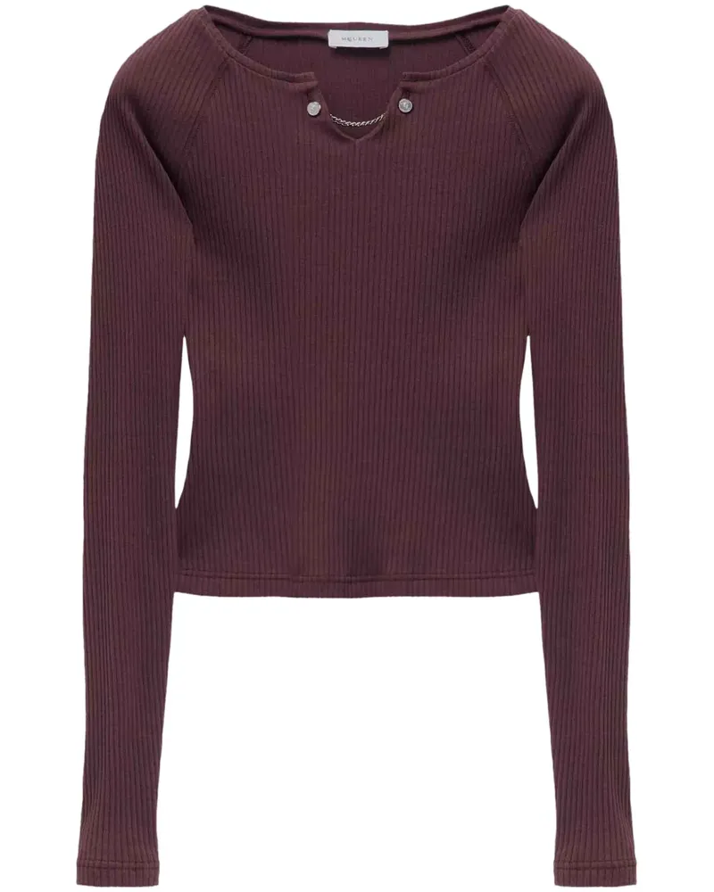 Alexander McQueen Oberteil mit Kettendetail - Rot Rot