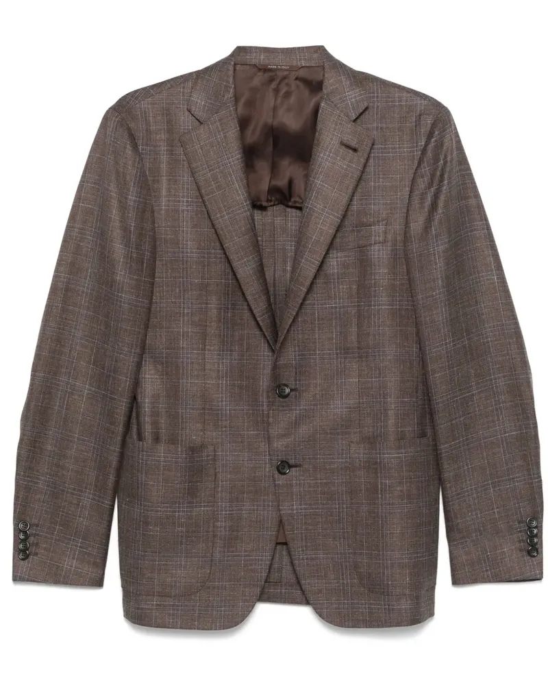 Canali Kariertes Sakko - Braun Braun