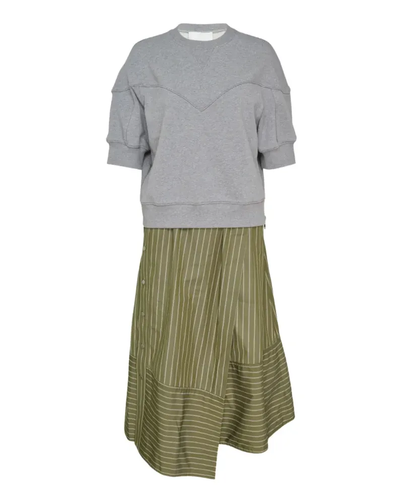 3.1 phillip lim Asymmetrisches Kleid im Layering-Look - Grün Grün