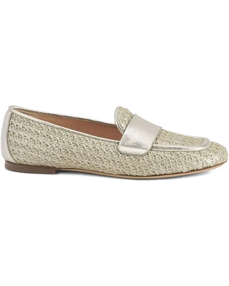 Attilio Giusti Leombruni Gewebte Sheryle Loafer im Metallic-Look - Gold Gold