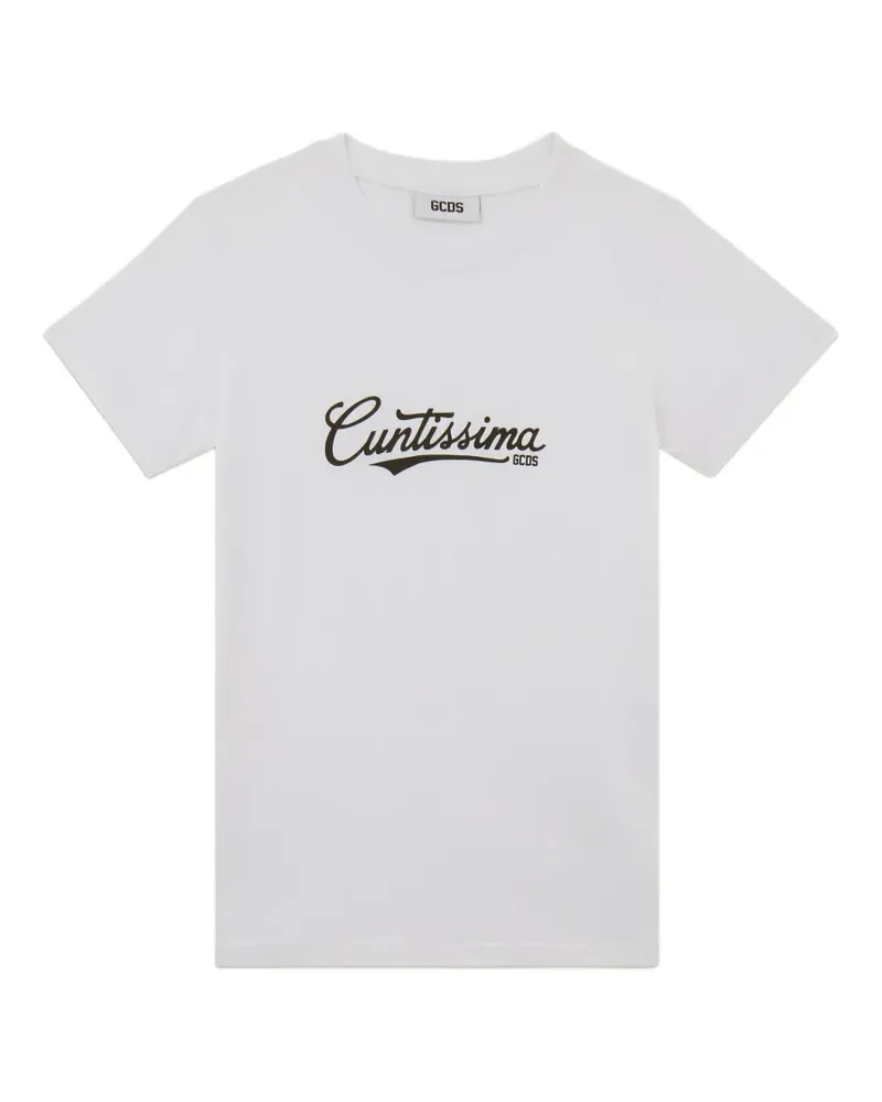 GCDS T-Shirt mit Print - Weiß Weiß
