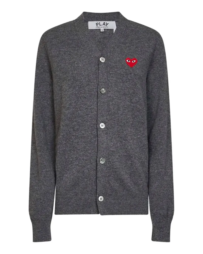 Comme des Garçons Cardigan mit Herzapplikation - Grau Grau