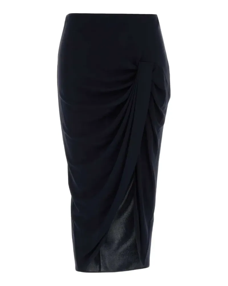 Stella McCartney draped wrap-style midi skirt - Blau Blau