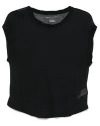 Majestic Semi-transparentes T-Shirt Schwarz