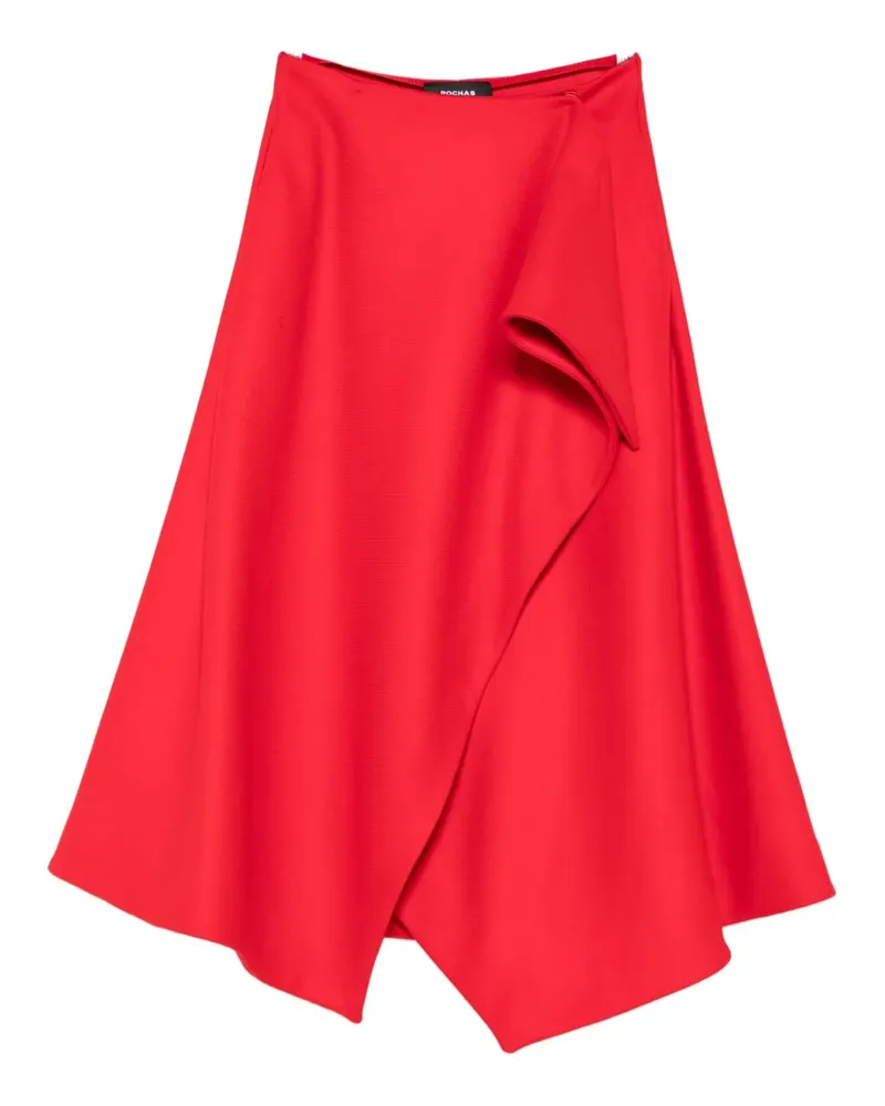 Rochas ruffle midi skirt - Rot Rot