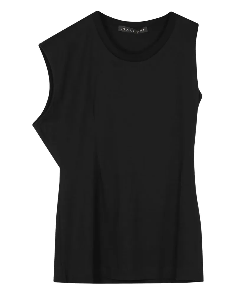 MALLONI Asymmetrisches T-Shirt - Schwarz Schwarz