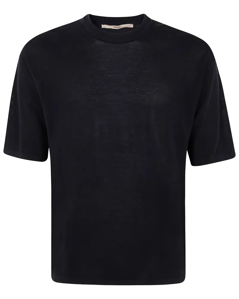 Nuur Gestricktes T-Shirt - Schwarz Schwarz