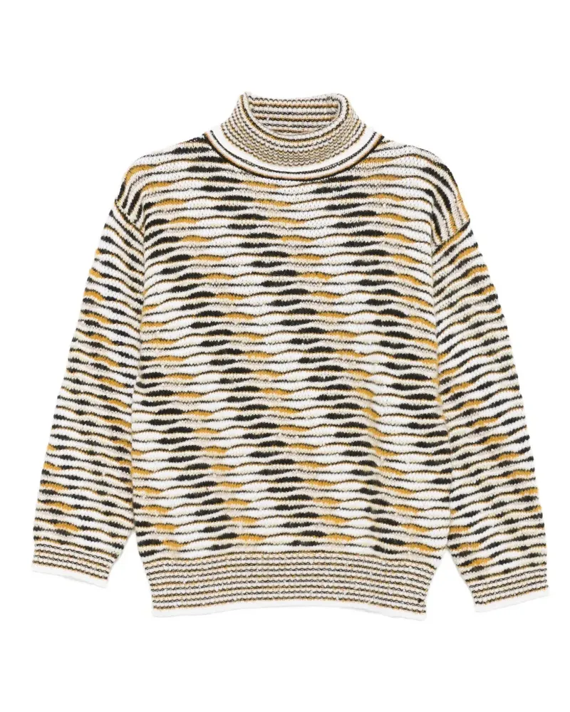 Missoni Stehkragen-Pullover mit Flammenmuster - Gelb Gelb