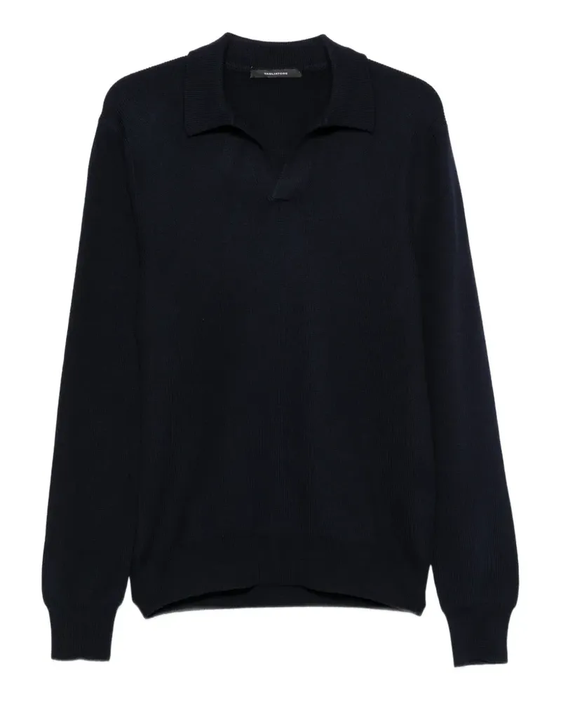 Tagliatore Zayn Poloshirt aus Schurwolle - Blau Blau
