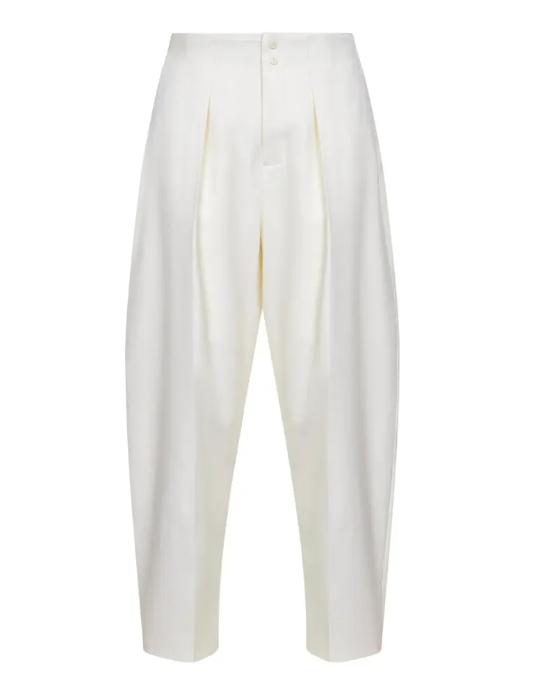 Jacquemus Moisson double button pleated trousers - Weiß Weiß