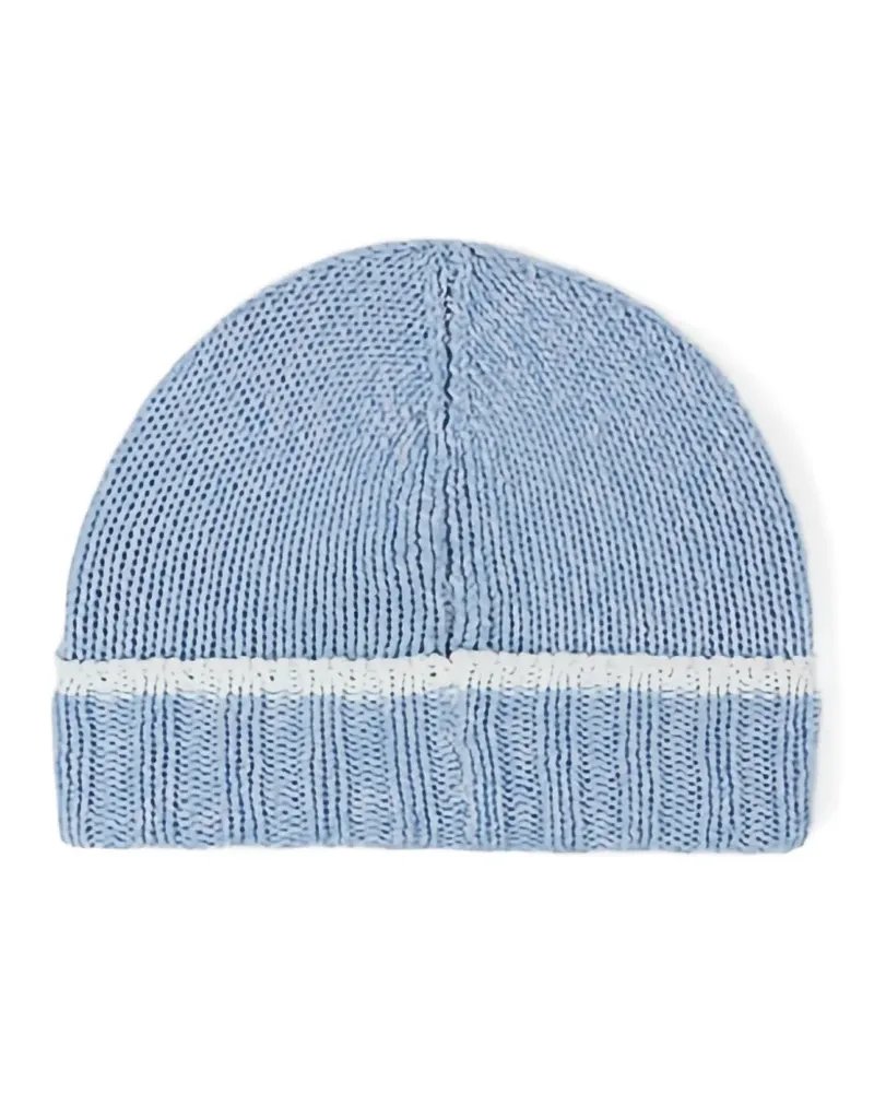 Paul & Shark contrast-stripe beanie hat - Blau Blau