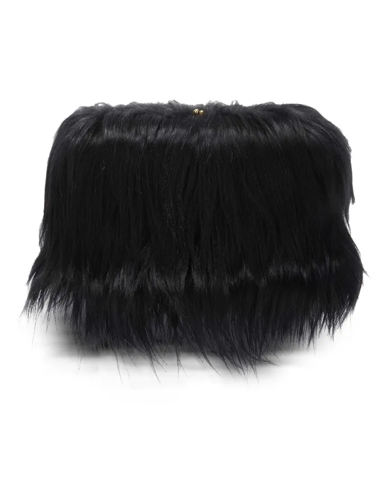 Jil Sander Mittelgroße Goji Pillow Clutch mit Besatz - Schwarz Schwarz