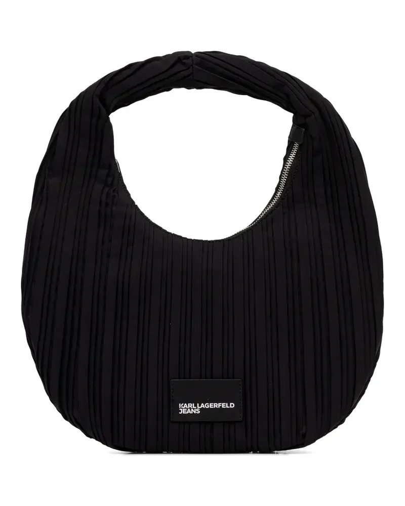 Karl Lagerfeld pleated-details shoulder bag - Schwarz Schwarz