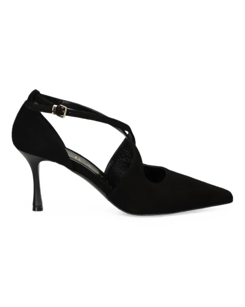 Albano Spitze Serene Pumps mit überkreuzten Riemen - Schwarz Schwarz