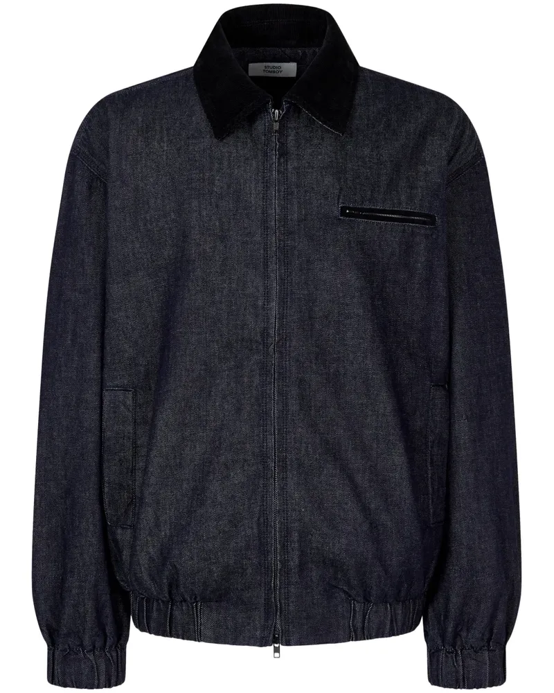 STUDIO TOMBOY Jeansjacke mit Cordkragen - Blau Blau
