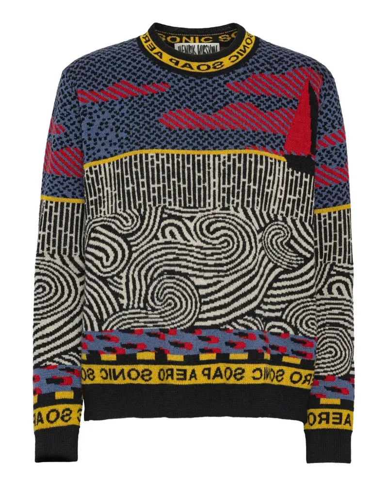 Henrik Vibskov Sail Stormy Sea Pullover aus Jacquard - Blau Blau