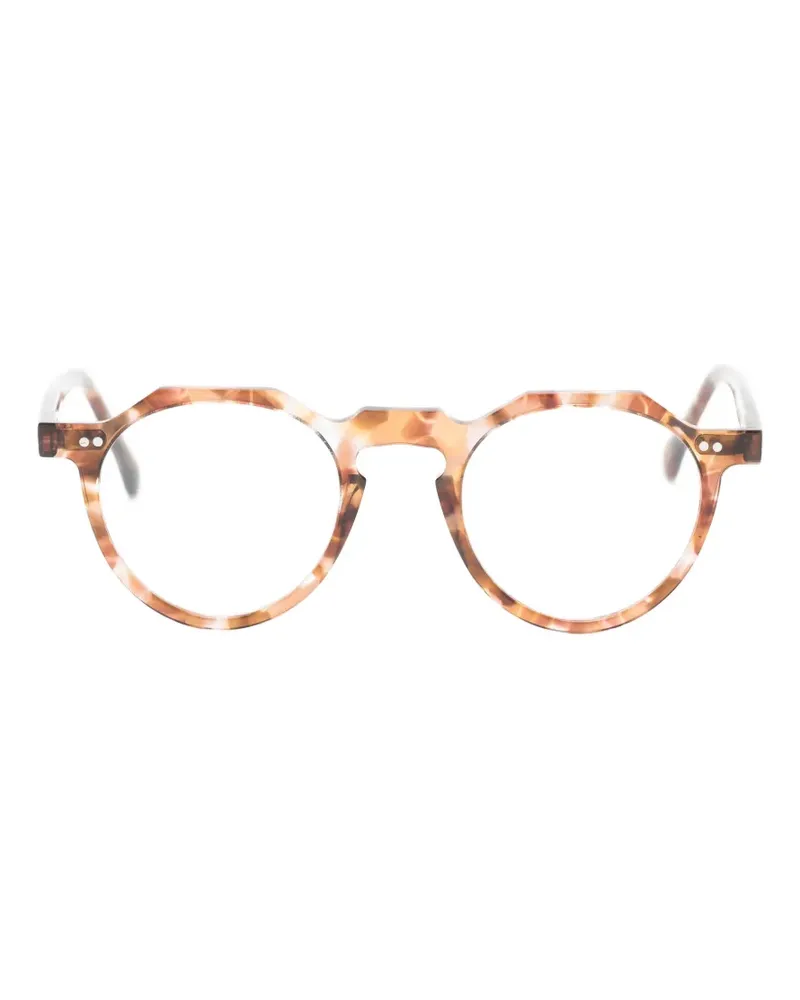 Lesca Bloc Brille mit geometrischem Gestell - Braun Braun
