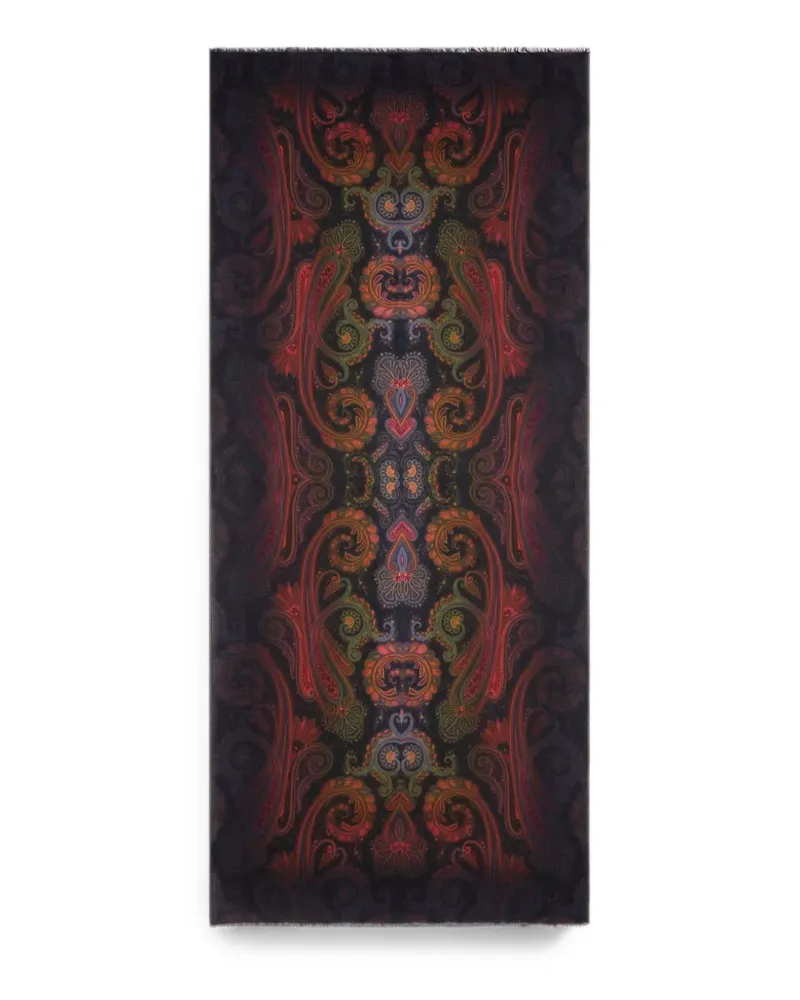 Etro Schal mit Paisley-Print - Blau Blau