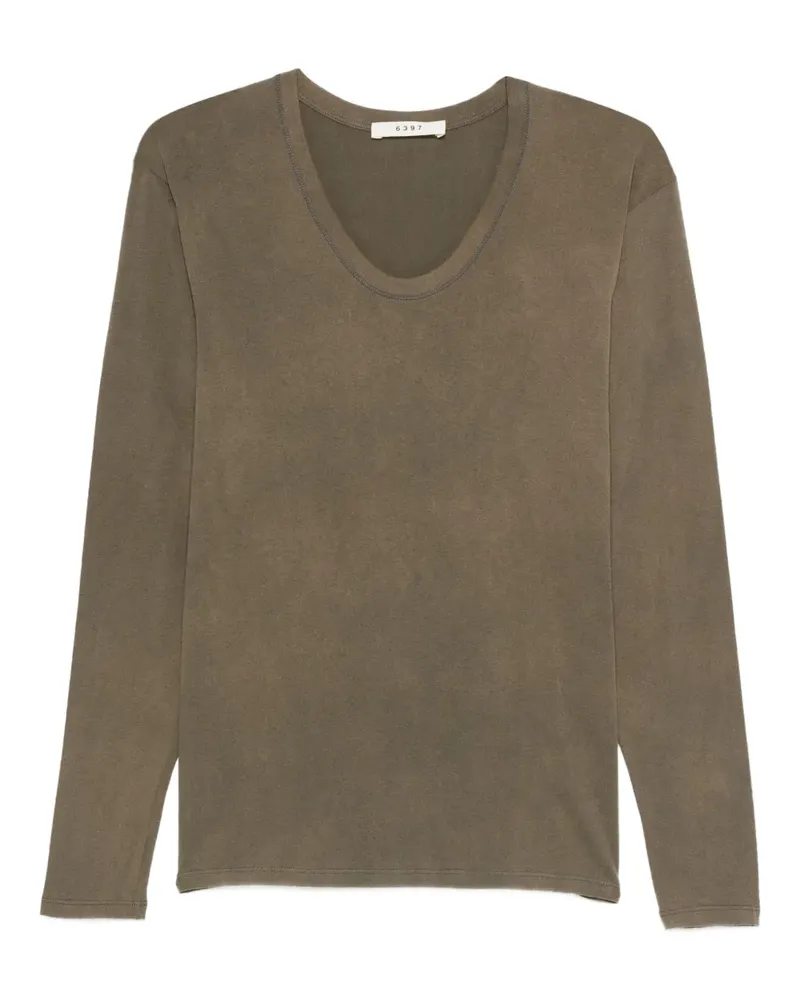 6397 Langarmshirt mit rundem Ausschnitt - Grün Grün