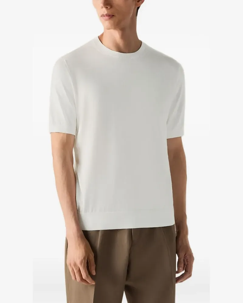 Ermenegildo Zegna T-Shirt mit Rundhalsausschnitt - Weiß Weiß