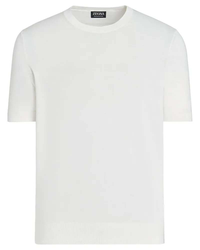Ermenegildo Zegna T-Shirt mit Rundhalsausschnitt - Weiß Weiß