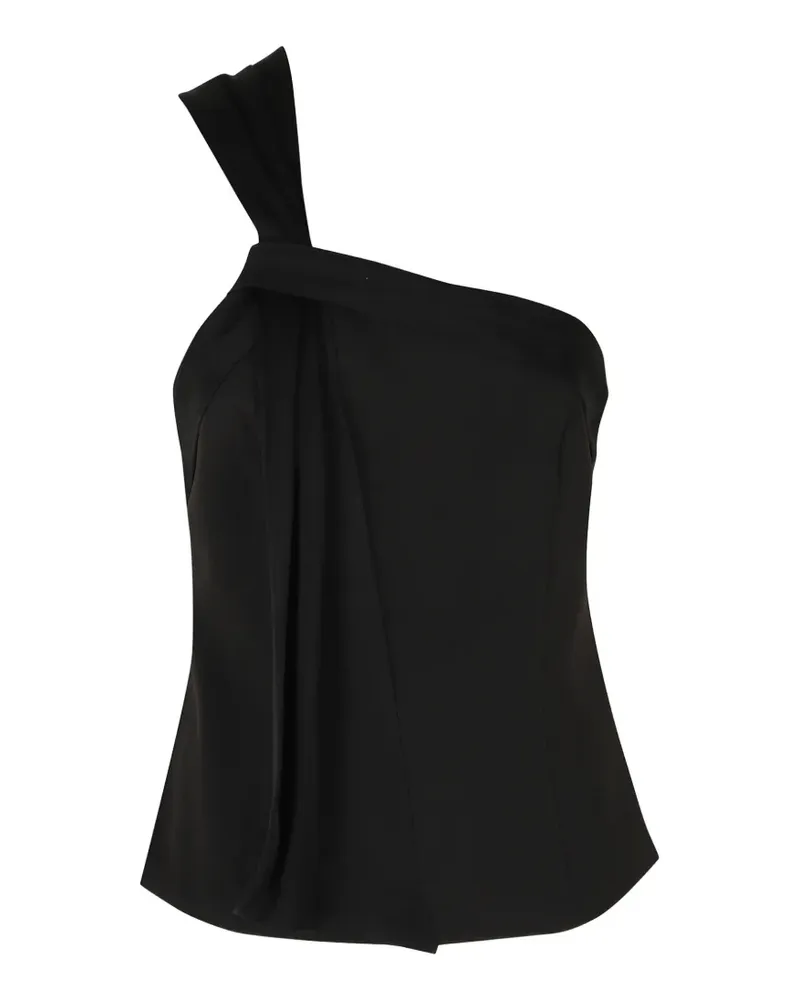 Federica Tosi one-shoulder draped top - Schwarz Schwarz