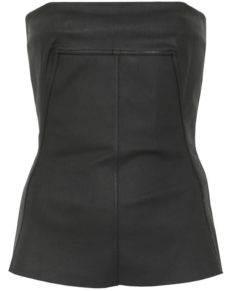 Rick Owens Porterville Bustier-Top - Schwarz Schwarz