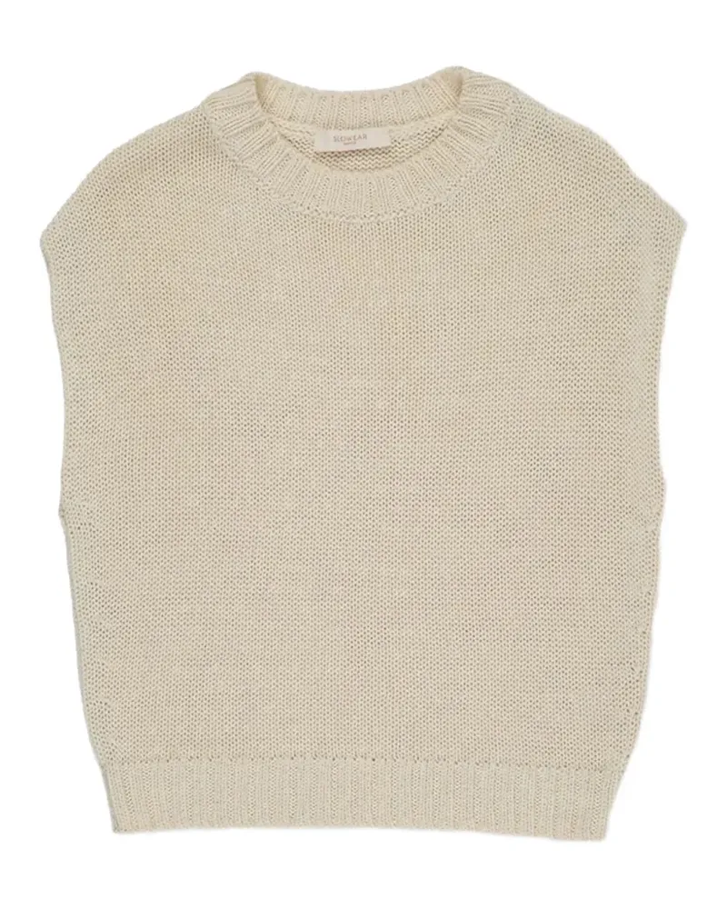 Zanone crew-neck knitted vest - Nude Nude