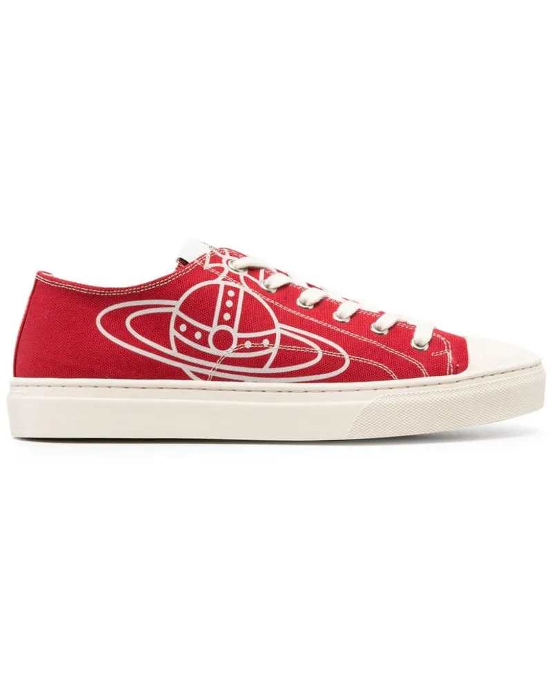 Vivienne Westwood Canvas-Sneakers mit Logo-Print Rot