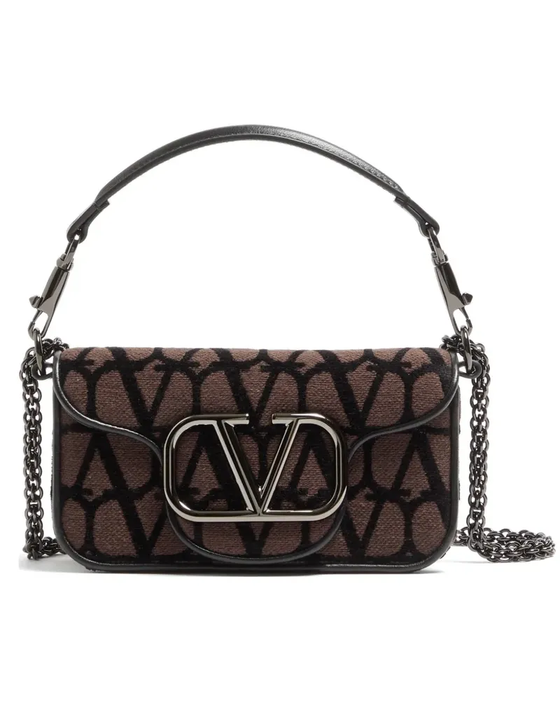 Valentino Garavani Kleine Locò Toile Iconographe Schultertasche - Schwarz Schwarz