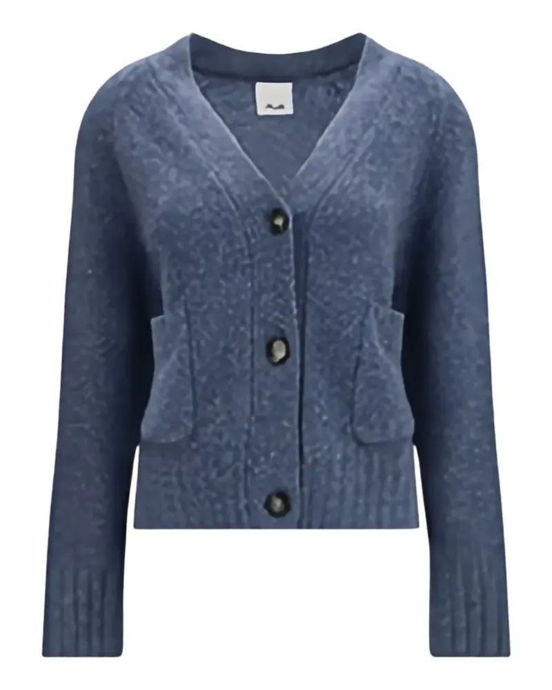 ALLUDE Kaschmircardigan mit V-Ausschnitt - Blau Blau