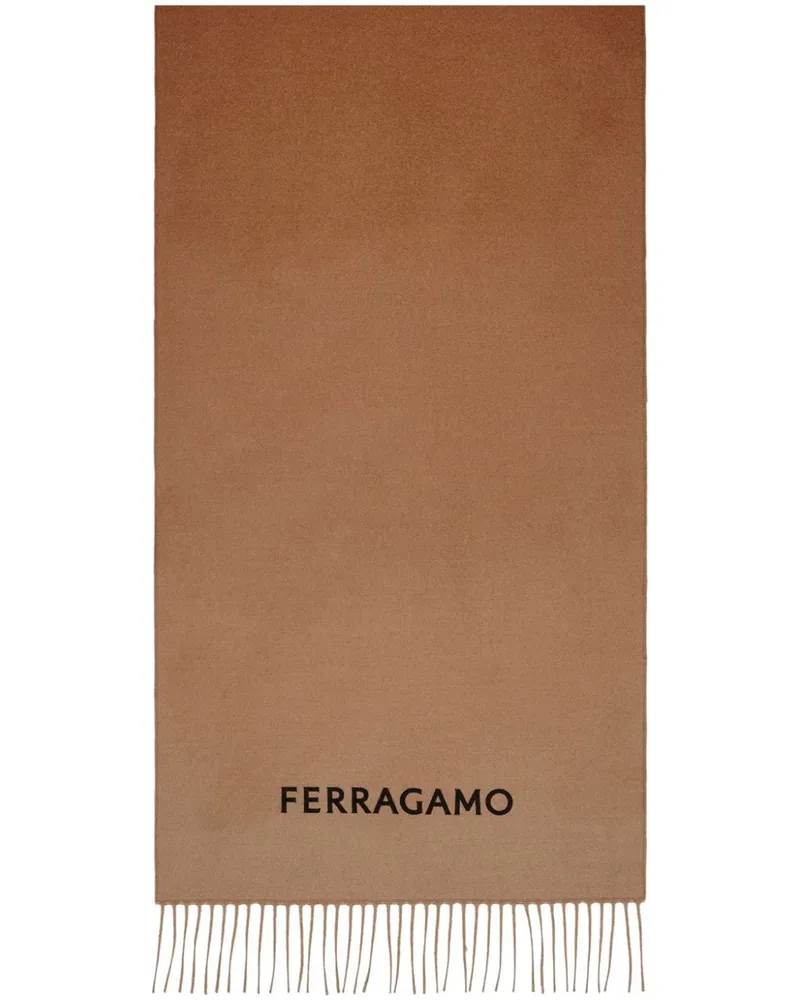 Ferragamo Schal aus Kaschmir mit Ombré-Effekt - Braun Braun