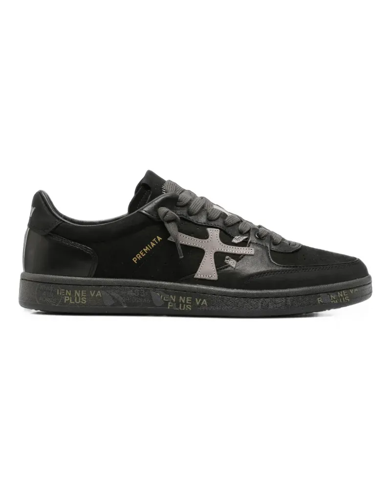 Premiata BSKT Clay 8713 Sneakers mit Logo-Patch - Schwarz Schwarz