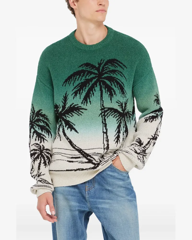 Alanui Wave Bloom Pullover - Grün Grün