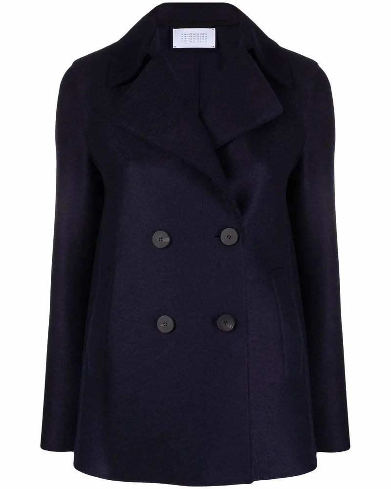 Harris Wharf London Doppelreihige Cabanjacke Blau