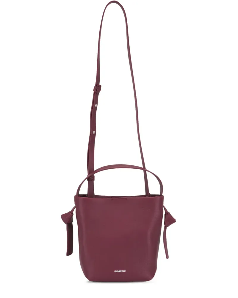Jil Sander Mini Schultertasche mit Knotendetail - Rot Rot