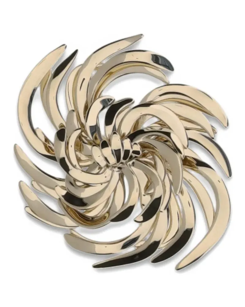 Miu Miu Wirbel-Brosche - Gold Gold
