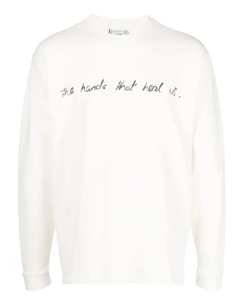 Bethany Williams Langarmshirt mit grafischem Print - Weiß Weiß