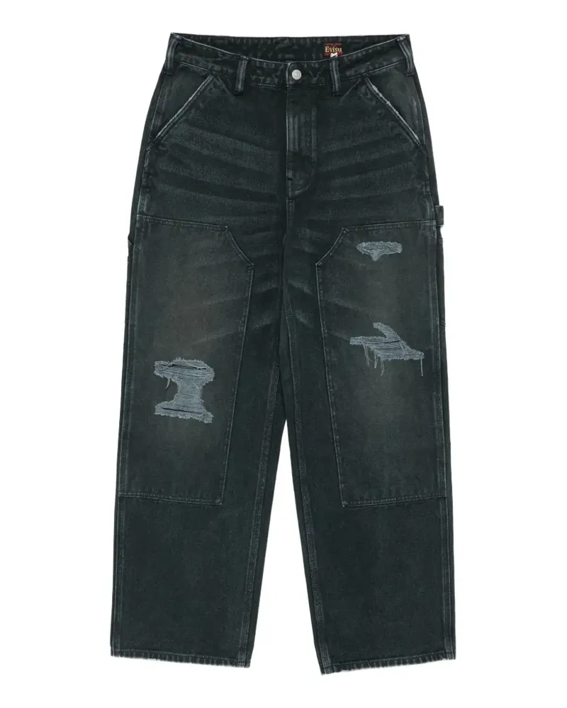 Evisu Jeans im Distressed-Look - Blau Blau