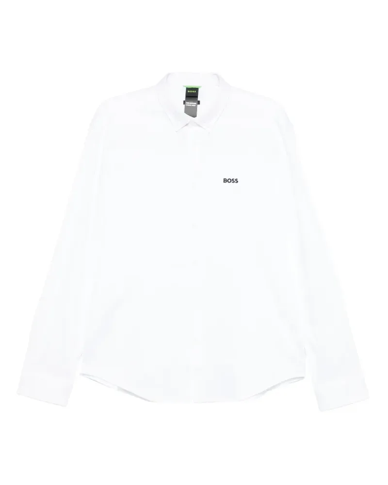 HUGO BOSS logo-embroidered shirt - Weiß Weiß