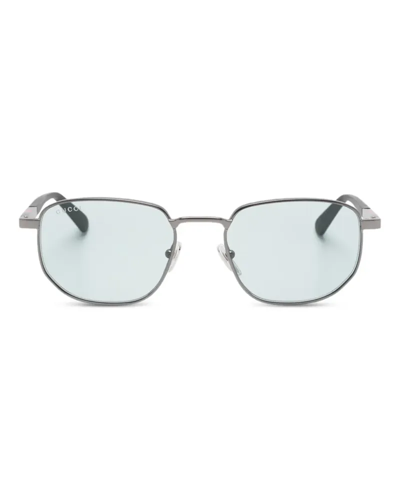 Gucci Sonnenbrille mit geometrischem Gestell - Grau Grau