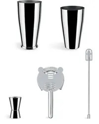 Alessi Boston Mixer-Set Silber