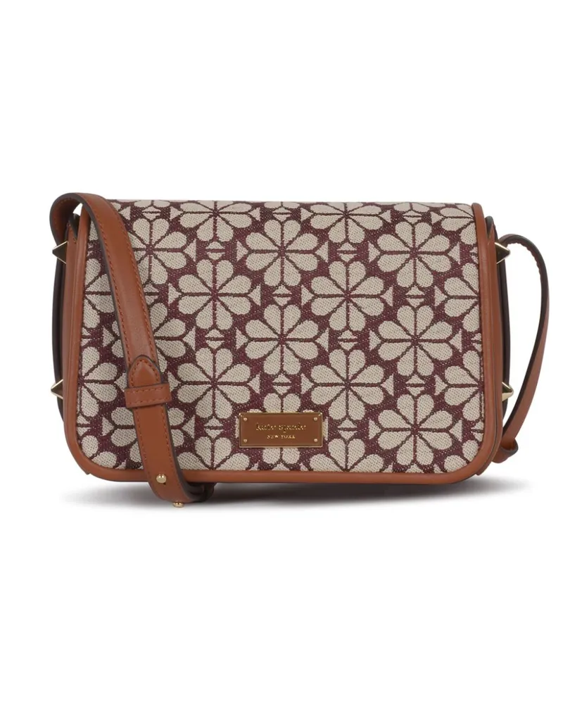 Kate Spade Kleine Schultertasche aus Blumenjacquard - Rot Rot
